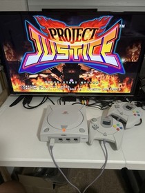 Sega Dreamcast HKT-3020 Video Game Console + 2 Controllers + VMU.   Tested!