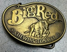 BIG RED CHEWING TOBACCO BELT BUCKLE