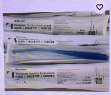 McKESSON Yankauer Suction Instruments Rigid Bulb Tip Vented. Pack of 4