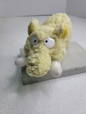 King Plush Yellow Elephant Sherpa 2006 Plush Stuffed Animal 10" long