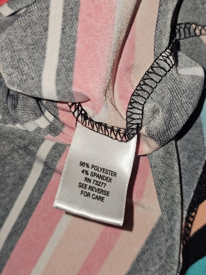 Vestido midi vaina Apt 9 a rayas multicolor para mujer talla grande vacaciones de verano Foto 4 de 4