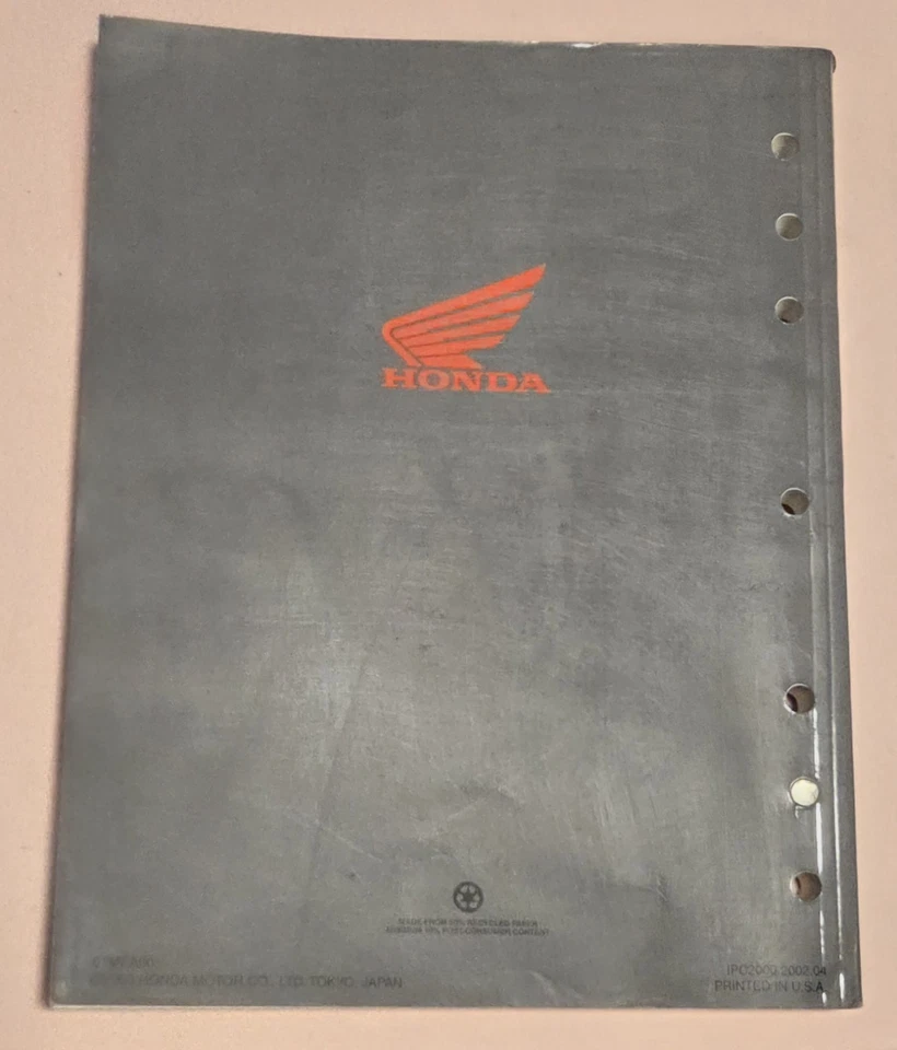 Manual de reparación de servicio genuino Honda 2003 VTX1300S VTX 1300 S OEM 61MEA00  Foto 3 de 3