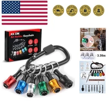 Push to Unlock, 6pcs 1/4 inch Hex Shank Aluminum Alloy Screwdriver Bit Holder...