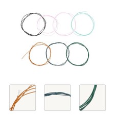  6 Pcs Metal Guitar Strings Parts Replacement Acoustic Accessories