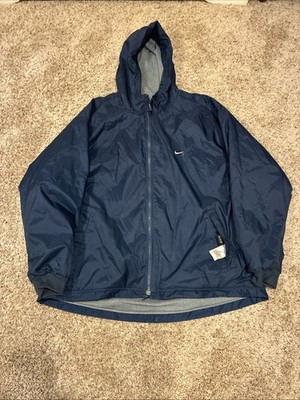 VTG 90 s Nike Swoosh Windbreaker REVERSIBLE Jacket Full Zip Men's XL H9SID