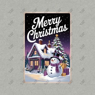 Vintage Style Merry Christmas Metal Sign Holiday Decor Festive Home #29164