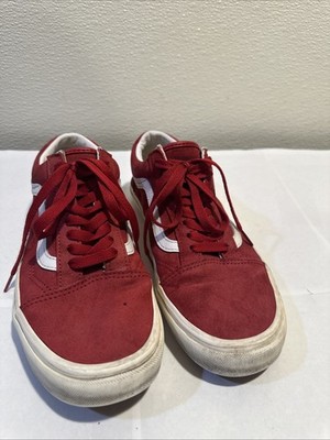 Vans Old Skool Skate Unisex Off The Wall Red  Shoes Sneakers Size M8 W 9.5 