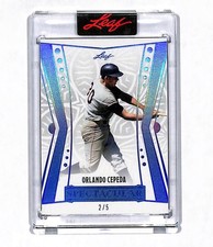 2025 Leaf Spectacular Orlando Cepeda 2/5 Blue Foil Parallel Card Giants 