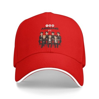 BTS ARIRANG キャップ　帽子　Cap Red アリラン ポップアップ BTS Arirang World Tour 2026 Baseball Cap - BTS ARIRANG Album Hat