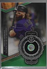 2018 Topps Tribute Stamp of Approval Relics Green /99 Charlie Blackmon #SOA-CBL