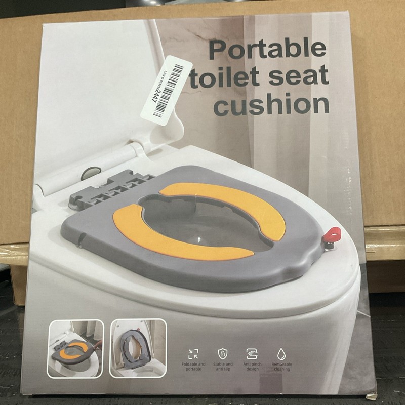 Portable Children's Potty Training Toilet Seat Cushion, Gray, Unisex
