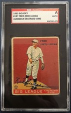 Red Lucas (REDS) signed 1933 Goudey autographed card-SGC slabbed