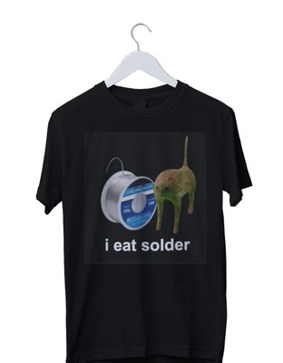 T-Shirt I Eat Solder Cursed lustig Katze Grafikdruck S M L XL 2 3 4 XL