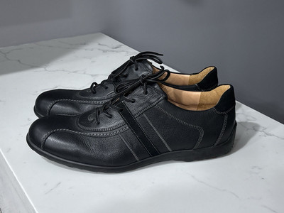 Lloyd Sneakers Mens 11 Extra Wide Black Leather Lace Up Driving Shoes Germany