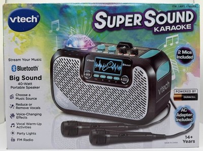 VTech Super Sound Karaoke Portable Bluetooth, 2 Mics Included, Party Lights NEW!