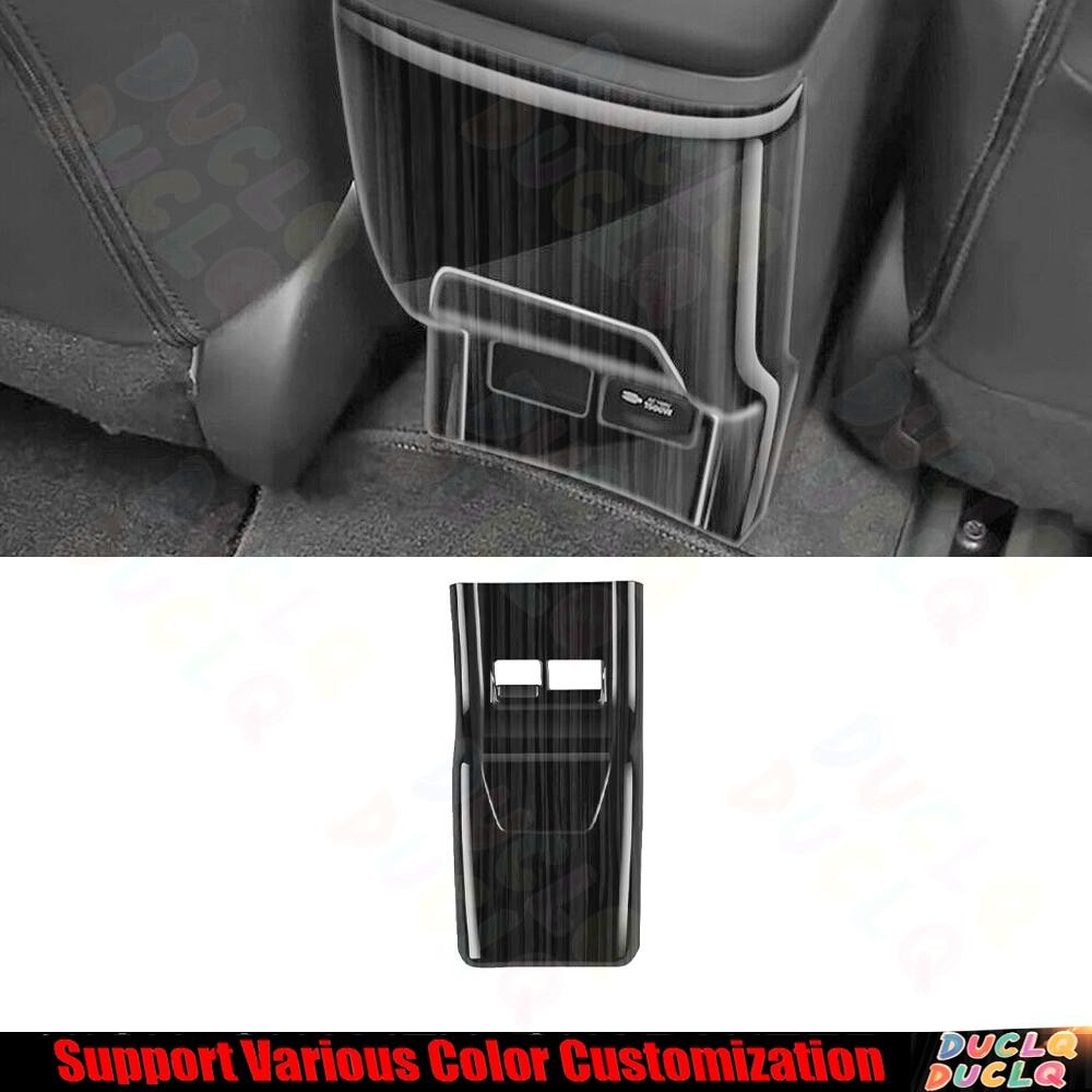 Rear Seat Air Outlet Anti-Kick Panel Trim 1* For Toyota Prius 2023-24 Black Wood