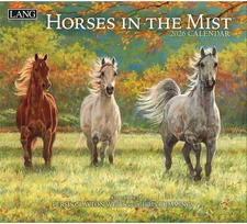 Companies, Horses in the Mist 2026 Wall Calendar by Persis Clayton Weirs, 13.4''