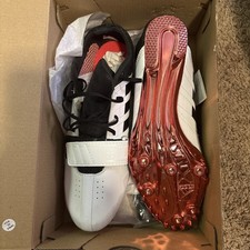 Adidas adizero Accelerator White Shock Red Track N Field Men Size 8.5 With Box