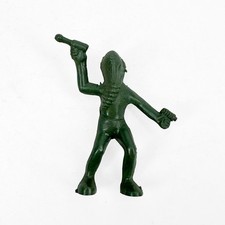 Captain Video Space Alien Figure w Ray Gun 1950s Lido Green 2  Vintage