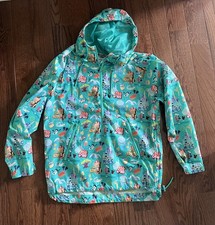 Walt Disney World 4 Parks Icons Packable Rain Jacket Coat Play in Park Medium