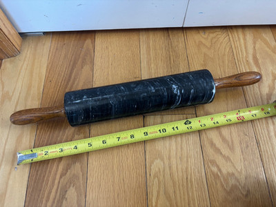 Vintage Marble Granite Rock Stone Baking Rolling Pin 18'' Inch