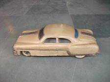 Vintage Wind Up White Litho Friction Car Tin Toy , Japan