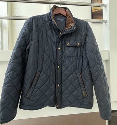 Original Polo RALPH LAUREN Herren Steppjacke Mantel Navy blau Gr. XL
