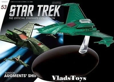 Eaglemoss Diecast Star Trek Klingon Augments Attack Ship #53 w/Magazine