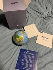 Mova Blue Relief World Map Globe MG-45-RBE 4.5 Inch