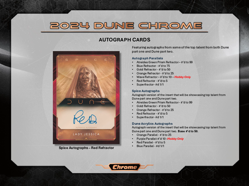 2024 Topps Chrome Dune Hobby Box Factory Sealed | eBay