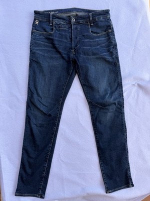 G-Star RAW D-Staq 5-Pocket Slim Jeans Size 33X30* Dark Wash Blue Moto Designer