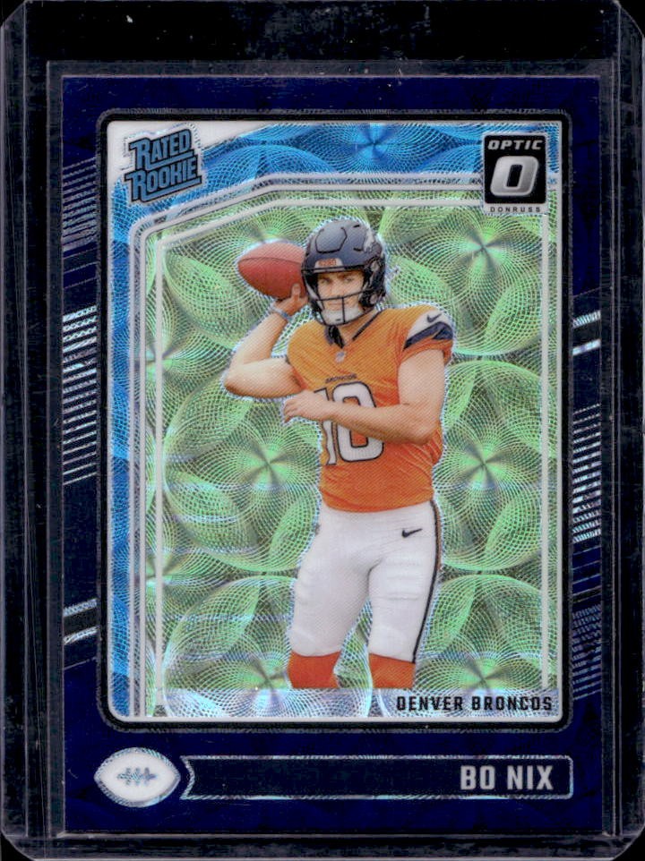 2024 Donruss Optic Bo Nix Purple Scope Rated Rookie #209 Broncos