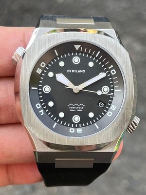 DI MILANO SUBACQUEO Taucheruhr 30ATM Schwarz Edelstahl aus Japan