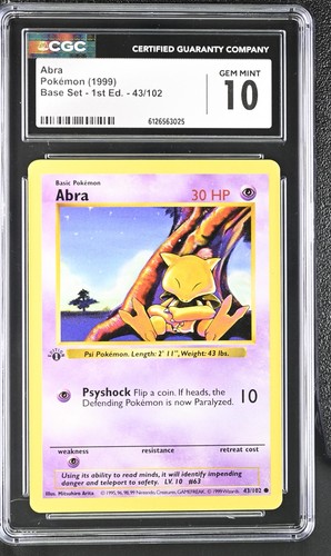 Abra (1st Edition) graded CGC 10 for sale on eBay