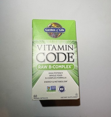 Vitamin B-Complex Garden of Life Vitamin Code 60 Vegan Gluten-Free Best By 11/26