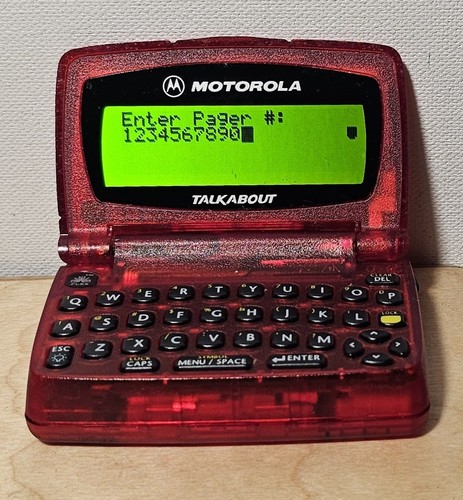 Vintage Motorola Talkabout 2way Text Pager A06PKB5806AA - RED - Zdjęcie 5 z 12