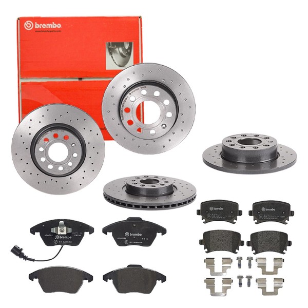 Brembo Bremsscheiben Ø312 + BremsbelÄGe Vorn & Hinten FÜR Vw Caddy Golf 6-image