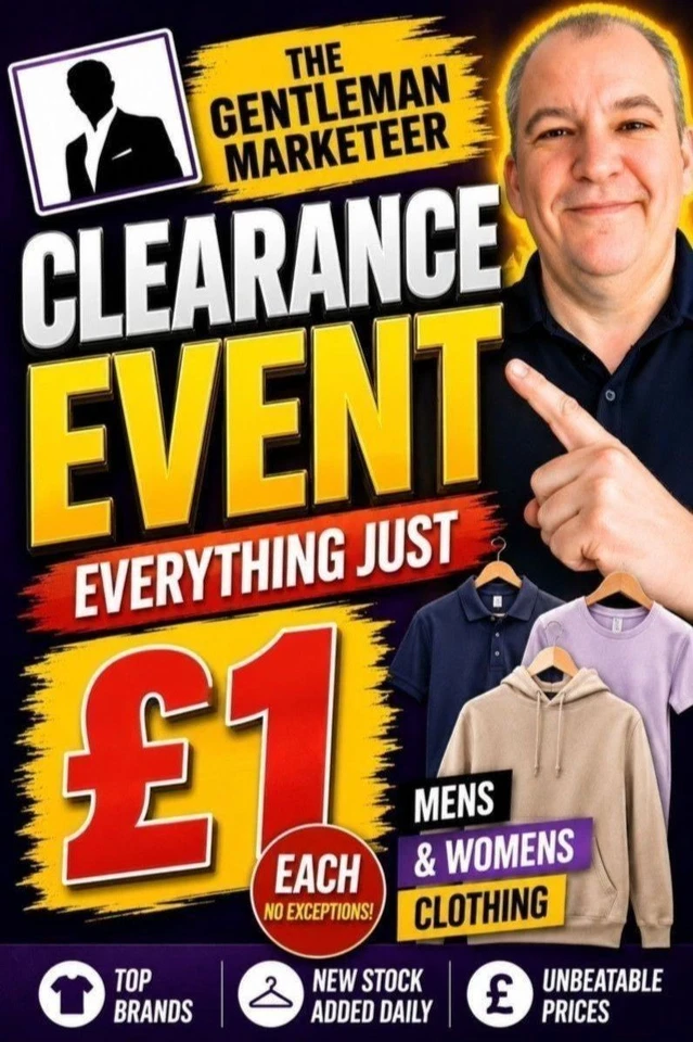 £1 START CLEARANCE 🔥 Branded Men’s & Women’s Clothing | eBay Live Saturday