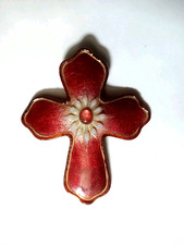 Ancienne Croix : Émaux De Limoges Signé B. BONHOMME.