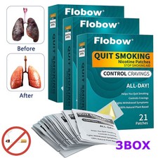 Nicotine Patches Stop Smoking Aid Steps 1 to Quit Smoking Patch 21mg- 63 Patches