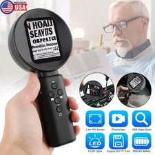 Portable 2.4"Video Magnifier 100X Macro Lens Led Photo Capture Elder Reading Aid