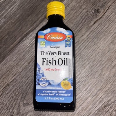 Carlson The Very Finest Fish Oil Natural Lemon Flavored Dietary Supplement - 6.7