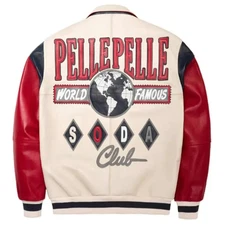 Men’s Plush Bomber Jacket – Handmade Genuine Cowhide Leather