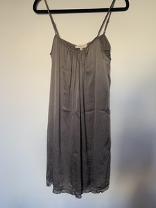 grey silk slip