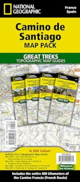 Camino de Santiago Map Map Pack Bundle : 4 map pack for the whole route.