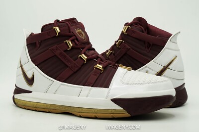 NIKE LEBRON III QS USED SIZE 11 CTK CHRIST THE KING WHITE DEEP 