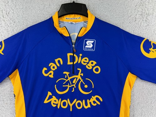 Sqaudra Cycling Jersey Adult Small Blue 1/4 Zip San Diego Veloyouth Polyester - Picture 6 of 14