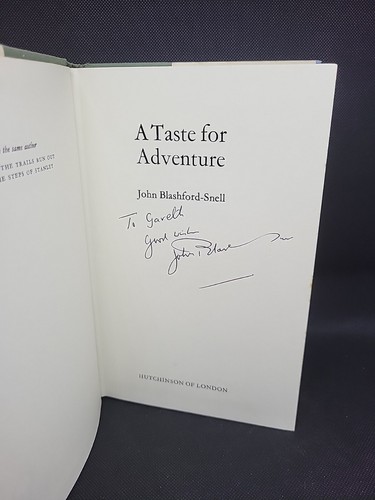 A Taste For Adventure - J. Blashford~Snell: Signed, 1st 1978 HB; ISBN:0091360102 - Imagen 7 de 11