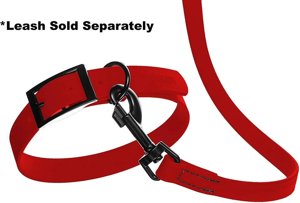 Collar de perro Dogline Biothane impermeable fuerte recubierto correas de nailon multi tamaño Foto 4 de 4