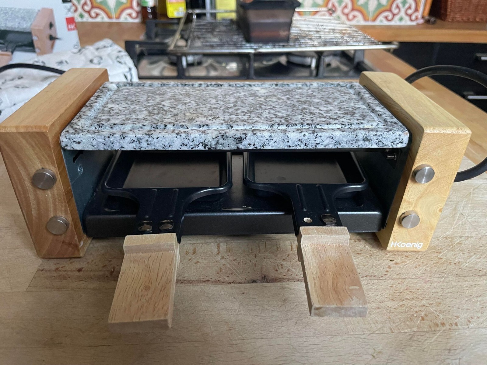 Appareil à raclette 2 personnes pour duo - Set pierrade de table soirées d'hiver